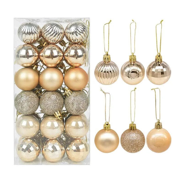1box Christmas Balls Christmas Tree Ornaments Ball Xmas Hanging Tree Pendants Home Party Decor 2023 New Year Gift Noel Navidad Design & Casa 