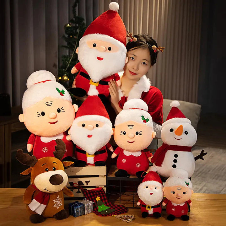 23-50CM Cute Santa Claus Snowman Elk Granny Plush Toys Christmas Decor Dolls Stuffed Soft for Baby Kids Gift Design & Casa 