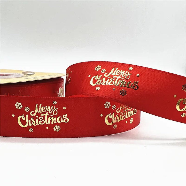 5yards 1inch 25mm Christmas Ribbon Printed Christmas Polyester Ribbon For Handmade Design Christmas Decoration DIY Gift Packing Design & Casa 36 25mm x 5yards 