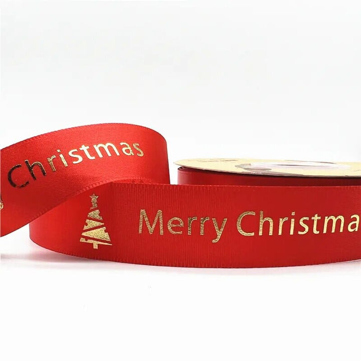 5yards 1inch 25mm Christmas Ribbon Printed Christmas Polyester Ribbon For Handmade Design Christmas Decoration DIY Gift Packing Design & Casa 37 25mm x 5yards 