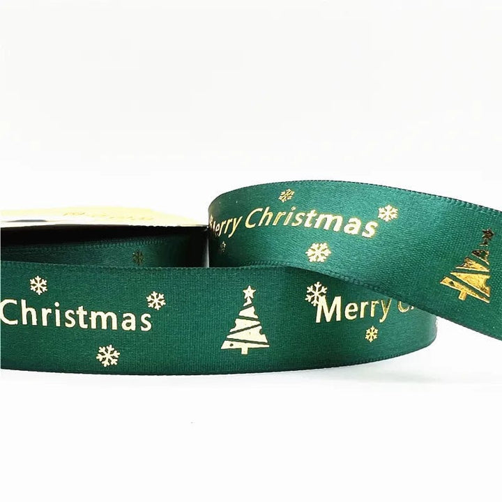 5yards 1inch 25mm Christmas Ribbon Printed Christmas Polyester Ribbon For Handmade Design Christmas Decoration DIY Gift Packing Design & Casa 38 25mm x 5yards 