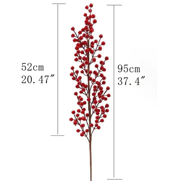 Arranjo de Flores Artificiais Decoração de Natal Natal 05 - Arranjo de Flores Artificiais Decoração de Natal Design & Casa 12 Galhos 