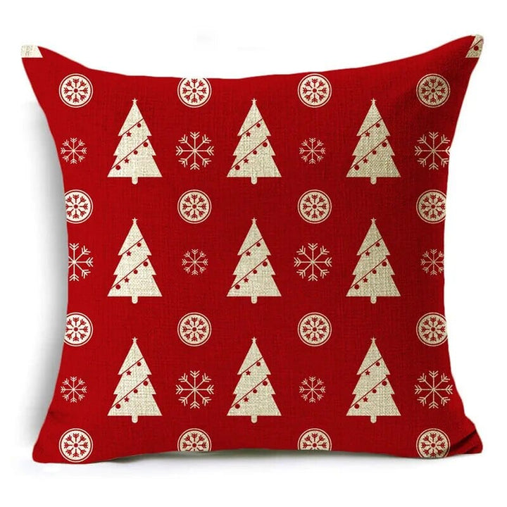 Christmas Series Pillowcases Christmas Elements Printed Red Festive Holiday Gifts Home Decor Pillowcase 40*40cm/45*45cm/50*50cm Design & Casa 01 400mm*400mm 