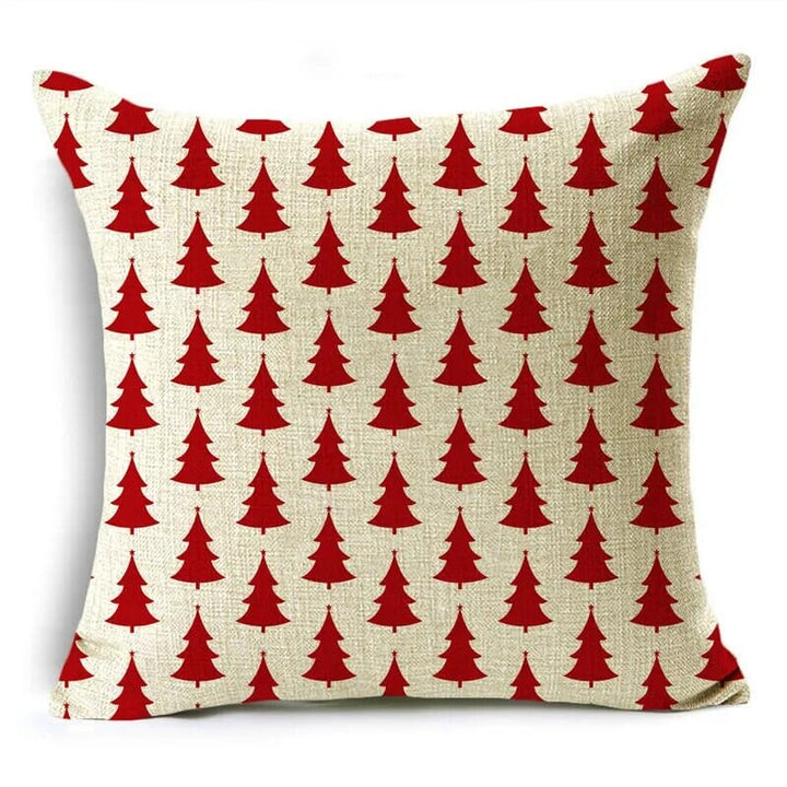Christmas Series Pillowcases Christmas Elements Printed Red Festive Holiday Gifts Home Decor Pillowcase 40*40cm/45*45cm/50*50cm Design & Casa 06 400mm*400mm 