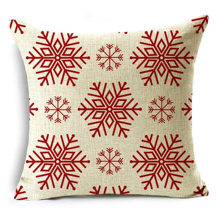 Christmas Series Pillowcases Christmas Elements Printed Red Festive Holiday Gifts Home Decor Pillowcase 40*40cm/45*45cm/50*50cm Design & Casa 07 400mm*400mm 