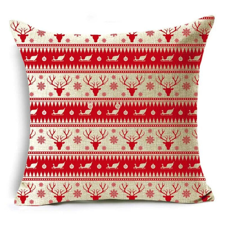 Christmas Series Pillowcases Christmas Elements Printed Red Festive Holiday Gifts Home Decor Pillowcase 40*40cm/45*45cm/50*50cm Design & Casa 08 400mm*400mm 