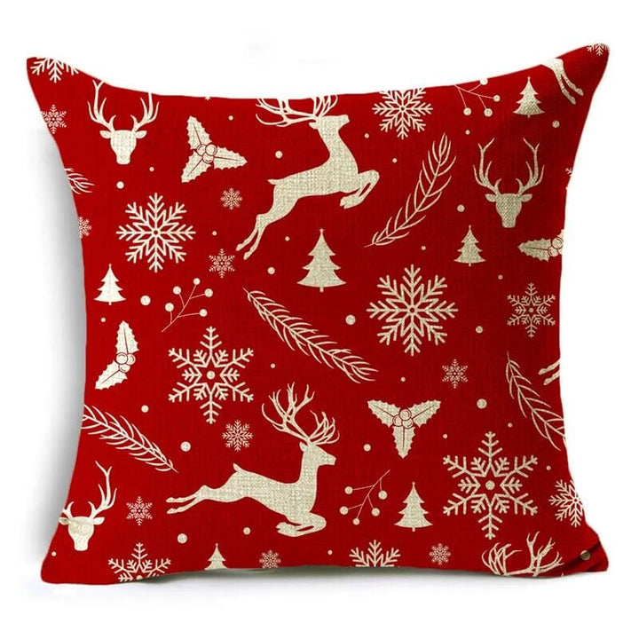 Christmas Series Pillowcases Christmas Elements Printed Red Festive Holiday Gifts Home Decor Pillowcase 40*40cm/45*45cm/50*50cm Design & Casa 09 400mm*400mm 