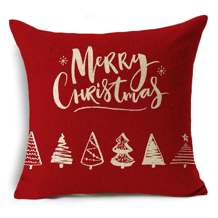 Christmas Series Pillowcases Christmas Elements Printed Red Festive Holiday Gifts Home Decor Pillowcase 40*40cm/45*45cm/50*50cm Design & Casa 14 400mm*400mm 