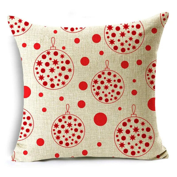 Christmas Series Pillowcases Christmas Elements Printed Red Festive Holiday Gifts Home Decor Pillowcase 40*40cm/45*45cm/50*50cm Design & Casa 16 400mm*400mm 