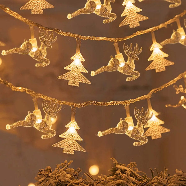 Christmas Tree Snowflake LED String Lights Banner Christmas Decoration 2023 for Home Navidad Xmas Tree Decor Fairy Light Pendant Design & Casa 