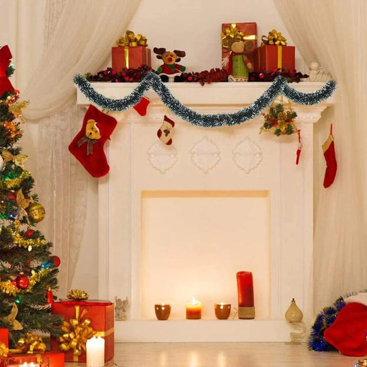New 2M Christmas Garland Home Party Wall Door Decor Christmas Tree Ornaments For Stair Fireplace Xmas Decoration Party Supplies Design & Casa 