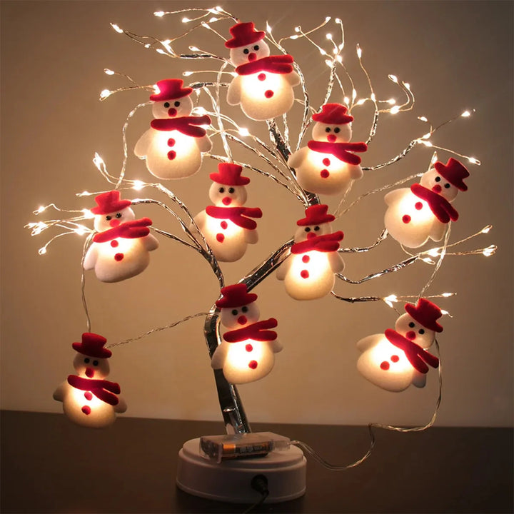Snowman Christmas LED Garland String Light Merry Christmas Decorations For Home 2023 Cristmas Tree Ornament Xmas Navidad Gifts Design & Casa 